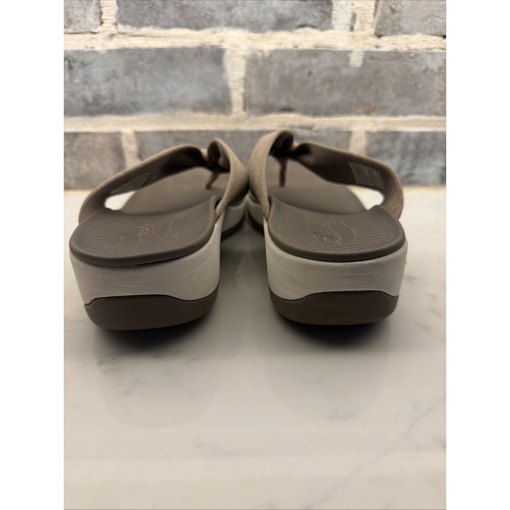 Skechers Arch Fit Sunshine My Life Thong Sandals Dark Taupe Women's Size 8 - Picture 6 of 9